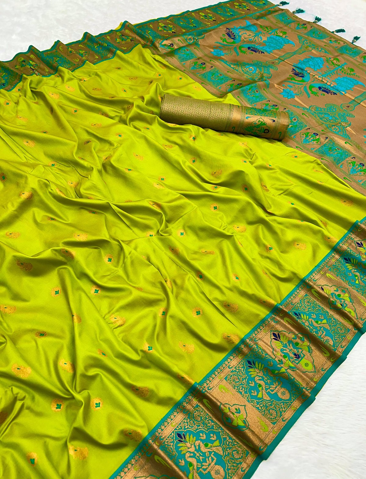 Premium Paithani Silk Party Wear Saree (With Blouse Piece)