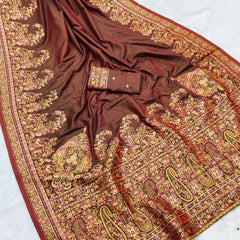 Super soft pure (unique collection) party wear karani pashmina Silk