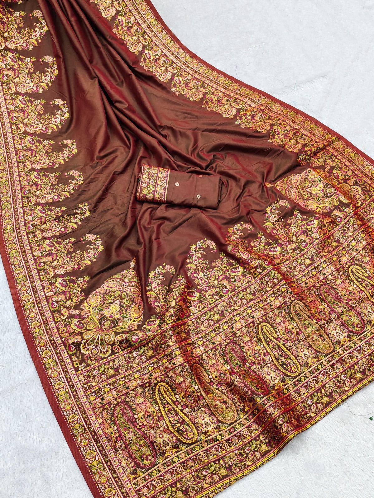 Super soft pure (unique collection) party wear karani pashmina Silk