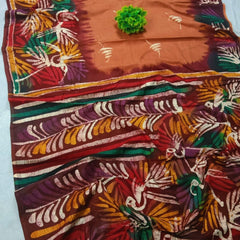 Pure Cotton Handbatick Saree