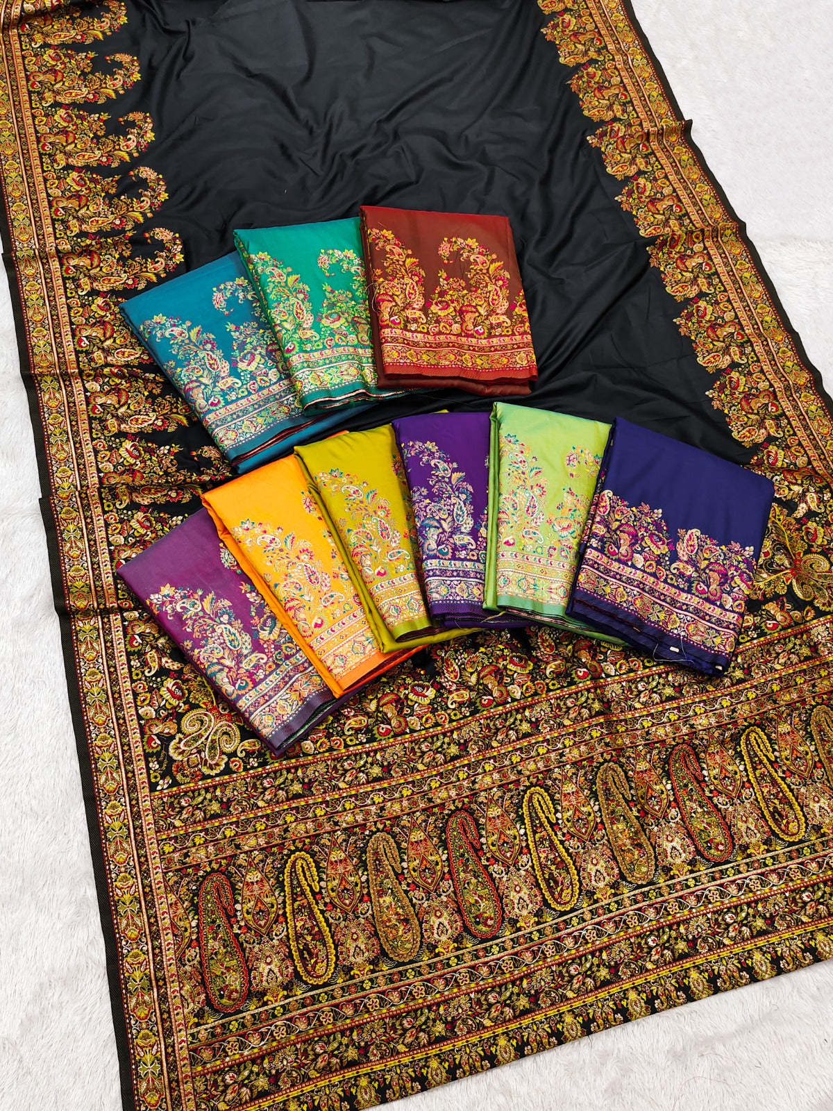 Super soft pure (unique collection) party wear karani pashmina Silk