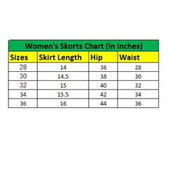 Women's Denim Lycra Solid Zip Closure Skorts (Blue)