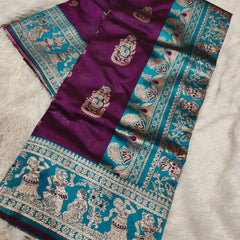 BEAUTIFUL SWARNACHURAM Very soft quality All over golden zari weaving