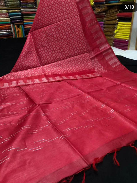 EXCLUSIVE PRIMIUM QUALITY ALL OVER KATHA BAPTA SILK SAREE