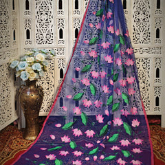 Resham Kota lotus embroidery work