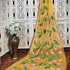 Resham Kota lotus embroidery work