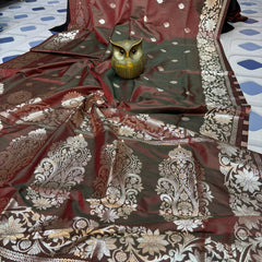 Super soft pure doulton lite weight open border banarasi Silk
