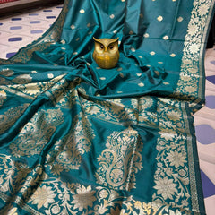 Super soft pure doulton lite weight open border banarasi Silk