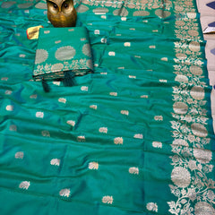 Super soft pure doulton lite weight open border banarasi Silk