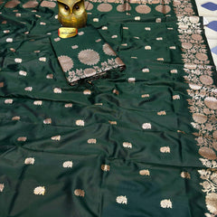 Super soft pure doulton lite weight open border banarasi Silk