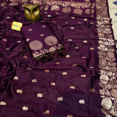 Super soft pure doulton lite weight open border banarasi Silk