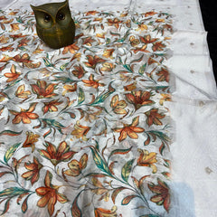 Super soft summer special party wear brasu silk saree