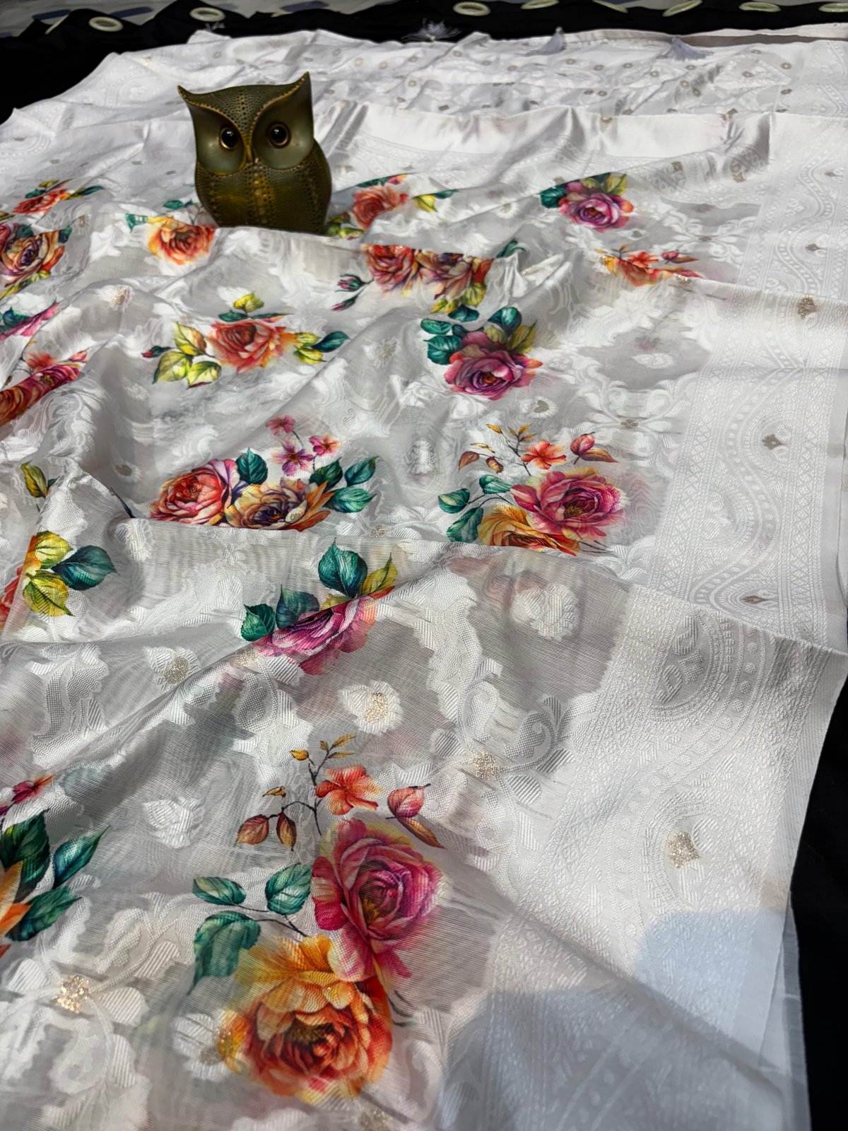 Super soft summer special party wear brasu silk saree