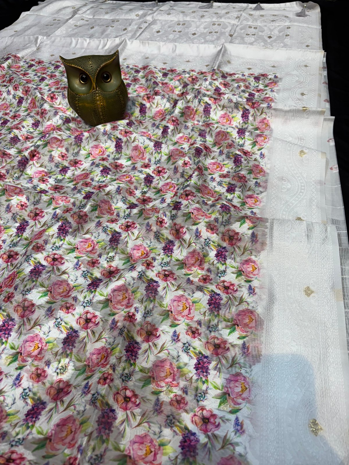 Super soft summer special party wear brasu silk saree