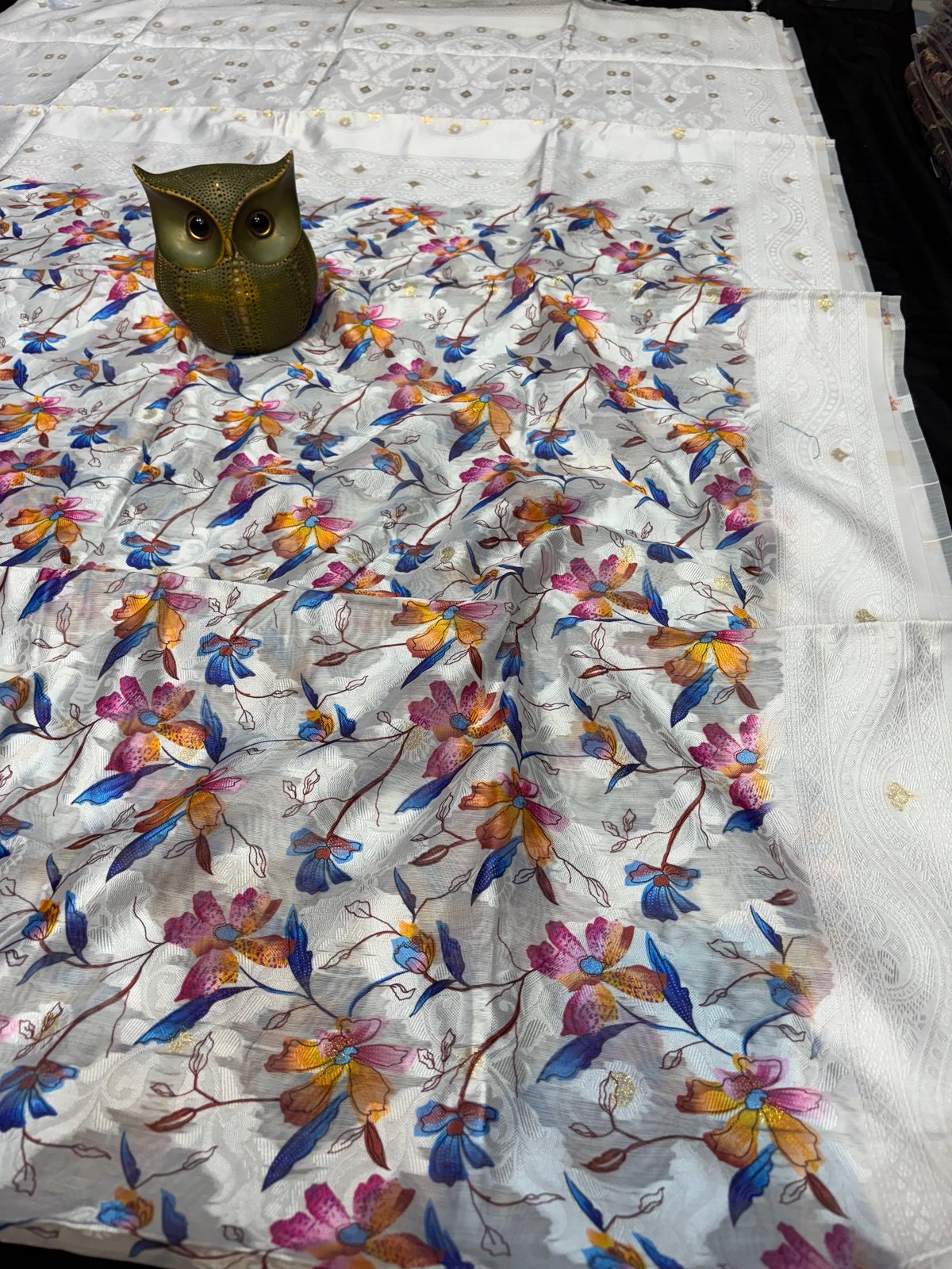 Super soft summer special party wear brasu silk saree