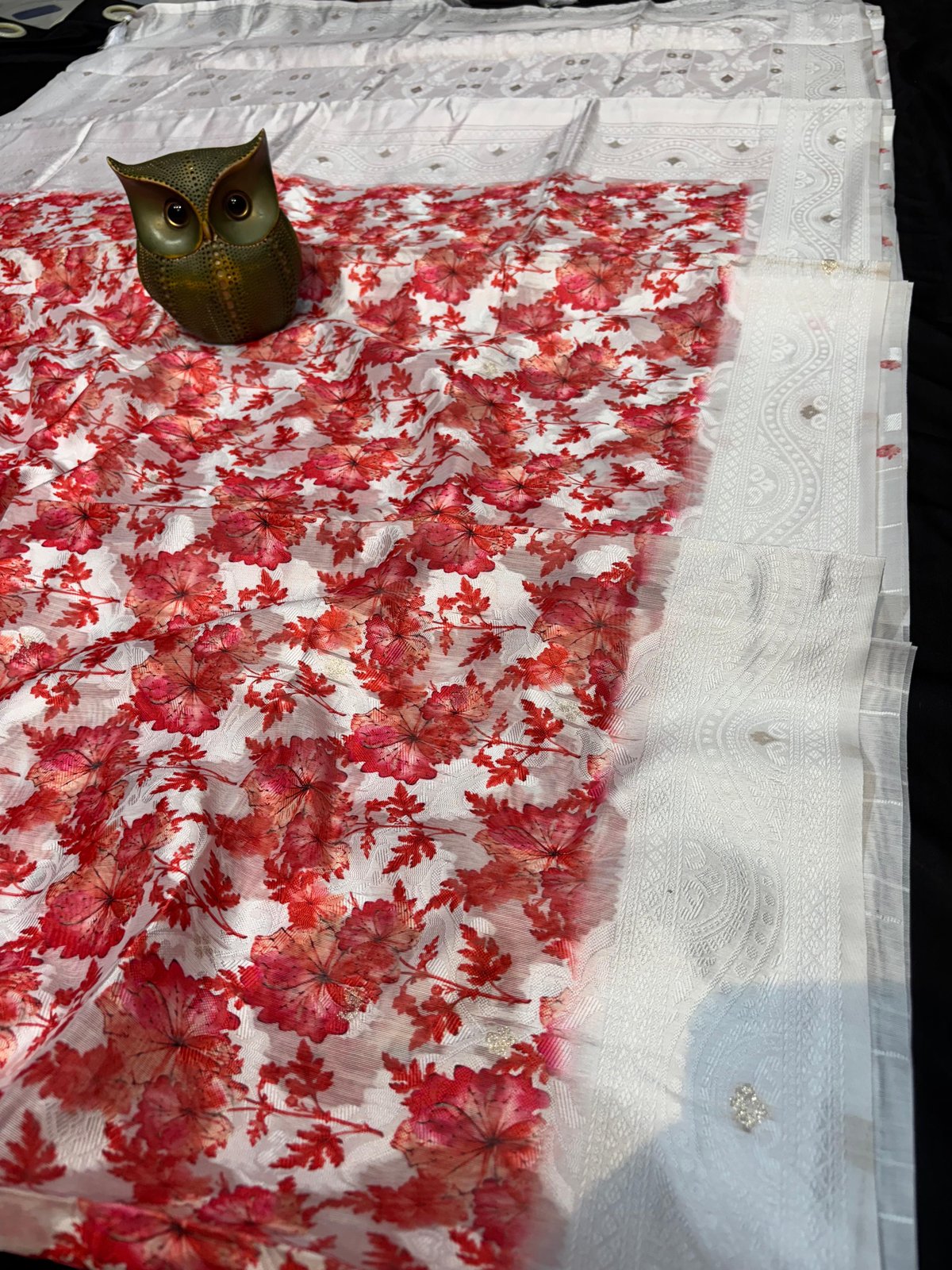 Super soft summer special party wear brasu silk saree