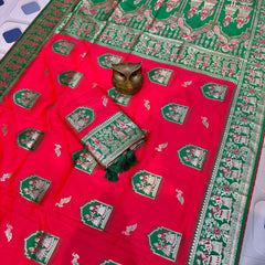 Premium Paithani Silk Party Wear Saree (With Blouse Piece)